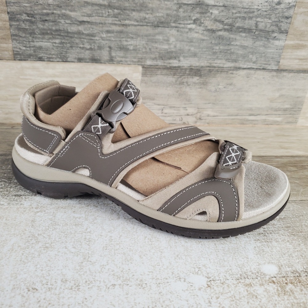 Naturalizer Angeles III Womens Sandals Sz 8 M Taupe Leather Slingback Open Toe